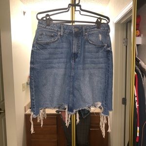 H&M Distressed Mini Skirt